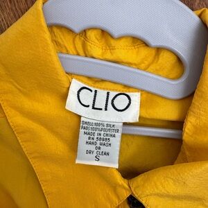 Vintage Clio Vibrant Yellow Silk Top